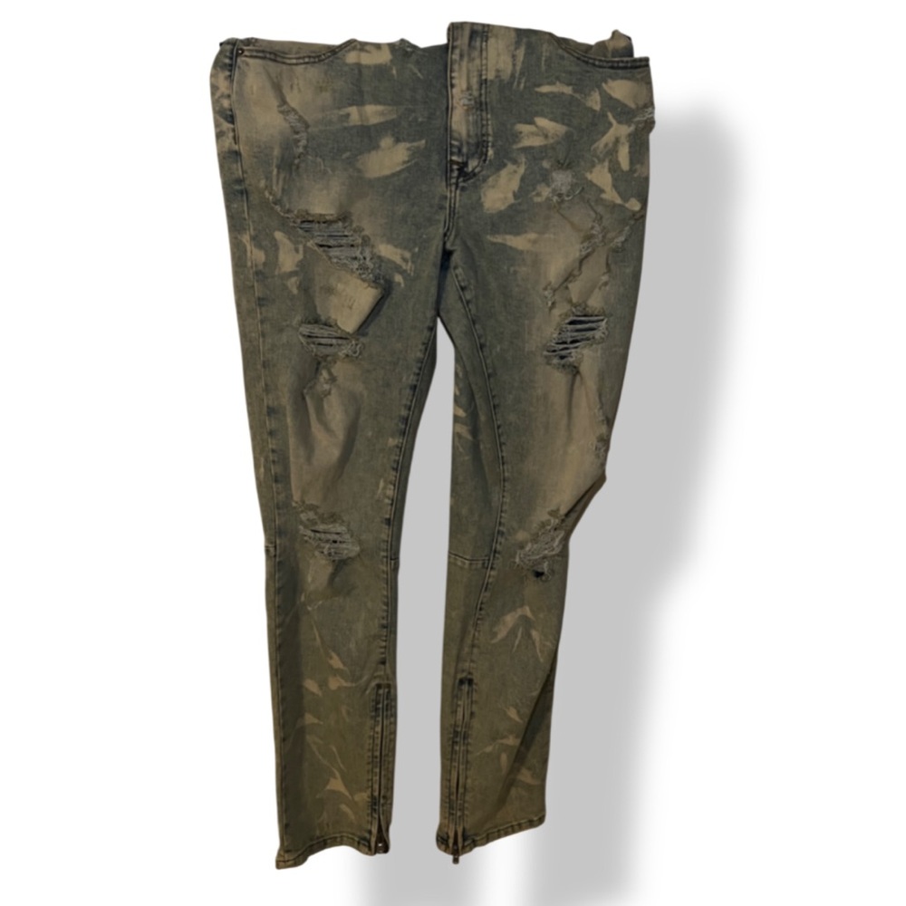 Fashion Nova Men’s Vintage Wash Distressed Jeans Size 36